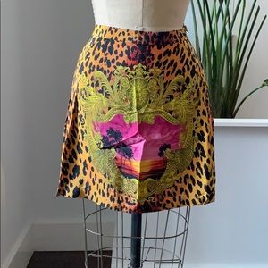Versace And H&M Leopard print skirt